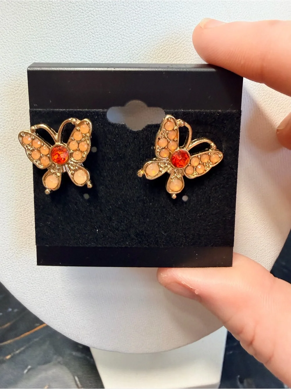 Liz Claiborne butterfly earrings